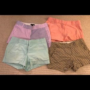 set of four j crew shorts